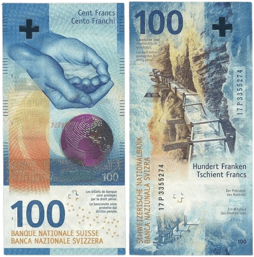 Prop Money Swiss Franc 100 Note